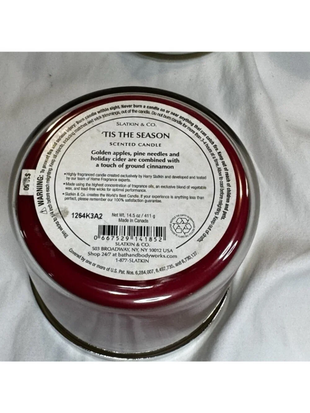 Bath & Body Works Tis the Season 3 Wick Slatkin & Co Candle